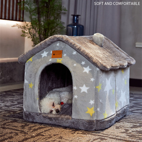 Foldable Dog House Kennel Dog Bed Mat For Small Medium Dogs Winter Warm Teddy Chihuahua Cat Nest Pet Basket Puppy Cave Bed Sofa ► Photo 1/6