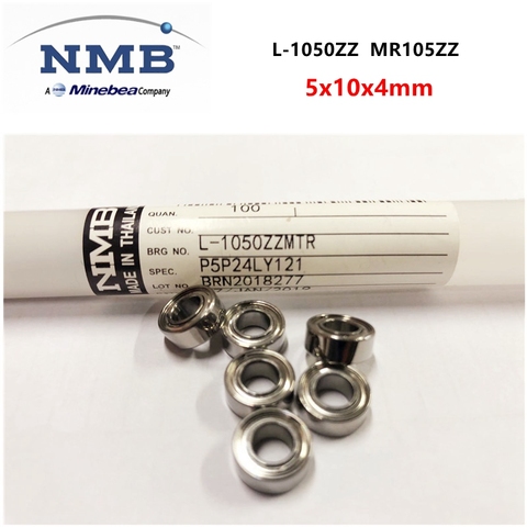 20pcs/100pcs original NMB high speed bearing L-1050ZZ 5*10*4 mm MR105ZZ precision miniature ball bearings 5mmx10mmx4mm ► Photo 1/3