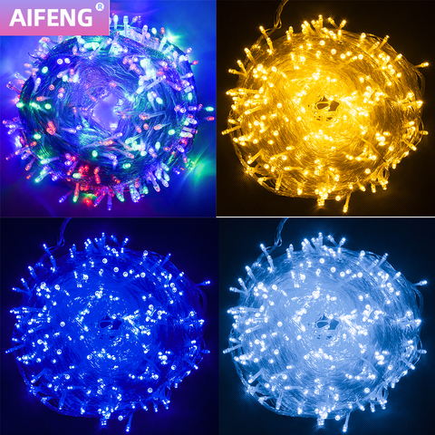 LED String Light Outdoor Plug in Fairy Light Garland 10m 20m 50M 100m  Christmas Light For Wedding Party Tree Holiday Decor