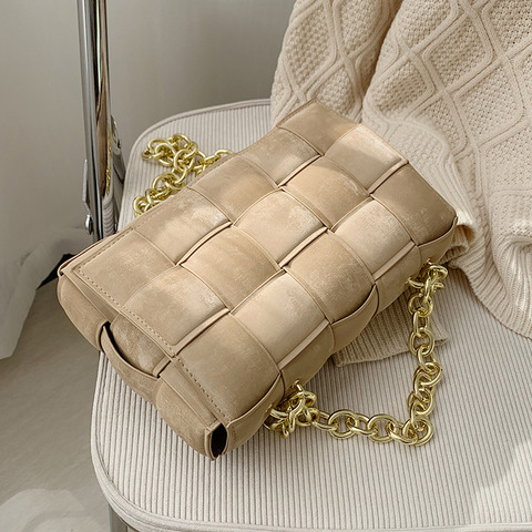 Luxury Design Weave PU Leather Shoulder Crossbody Messenger Bags Women Purse and Handbags