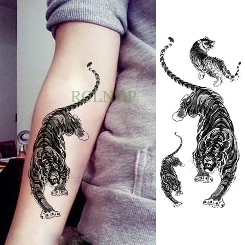 Waterproof Temporary Tattoo Sticker tiger animal Fake Tatto Flash Tatoo leg Arm hand foot tatouage for Men Girl Women lady ► Photo 1/6