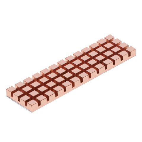 Pure Copper Heatsink Cooler Heat Sink Thermal Conductive Adhesive for M.2 NGFF 2280 PCI-E NVME SSD 70x20MM Thickness 1.5/2/3/4MM ► Photo 1/6