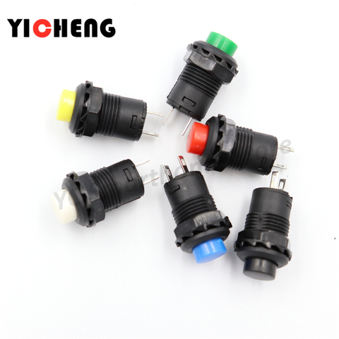 6pcs Self-Lock /Momentary Pushbutton Switches DS228 DS428 12mm OFF- ON Push Button Switch 3A /125VAC 1.5A/250VAC DS-228 DS-428 ► Photo 1/6