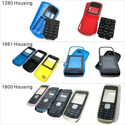 For Nokia 1800 1681 1280 Housing Front Faceplate Frame Cover Case+Back cover/battery door cover+Keypad ► Photo 1/6