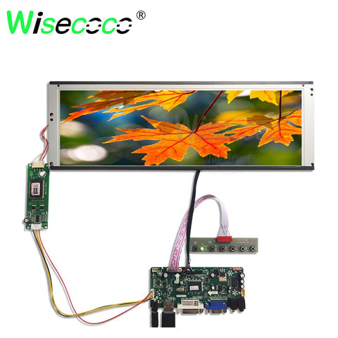 wisecoco 14.9 inch 1280*390 20 pins LCD screen display with HDMI lvds driver board for industrial stretched Bar LCD LTA149B780F ► Photo 1/5