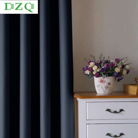 Solid Color Blackout Curtain for Living Room Bedroom Modern High Shading Home Window Curtain Finished Customizable Drapes ► Photo 1/6