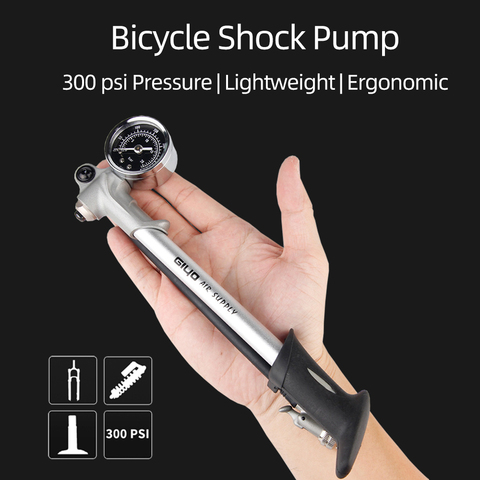 GIYO GS-02D Foldable 300psi High-pressure Bike Air Shock Pump with Lever & Gauge for Fork & Rear Suspension Mountain Bicycle ► Photo 1/6