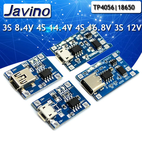 5PCS type-c/Micro USB 5V 1A 18650 TP4056 Lithium Battery Charger Module Charging Board With Protection Dual Functions 1A Li-ion ► Photo 1/6