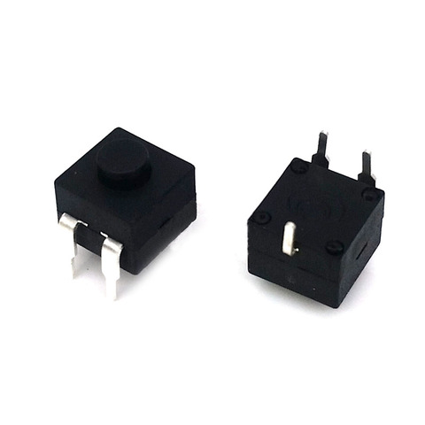 Strong Flashlight Switch 8*8*8.4 Small Micro Self-Locking Power Switch Two On And One Off Black 3 Pins ► Photo 1/4