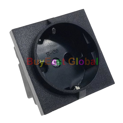 EU Schuko German (Type F) Panel Mount Power Socket Receptacle AC100~250V 16A ► Photo 1/4