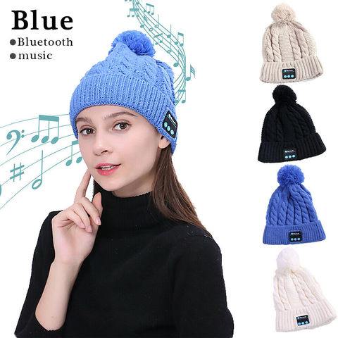 Bluetooth Hat Women kids Beanie Wireless Beanie Headset Headphones Cap Over Ear Music Handsfree Earphones with Mic Speaker ► Photo 1/6