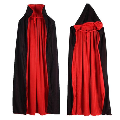 Vampire Cloak Cape Stand-up Collar Cap Red Black Reversible for Halloween Costume Themed Party Cosplay Men Women ► Photo 1/6