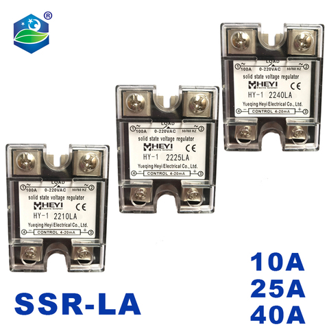 SSR-10LA,25A/40A/60A/80A/100A/120A current input 4-20mA output voltage 0-480VAC single phase ssr solid state relay Plastic Cover ► Photo 1/6