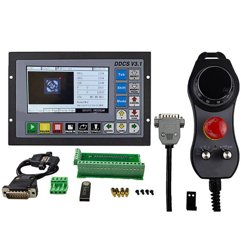 Special offer DDCSV3.1motion control system set 3-axis 4-axis cnc controller, 6-axis emergency stop electronic handwheel ► Photo 1/6