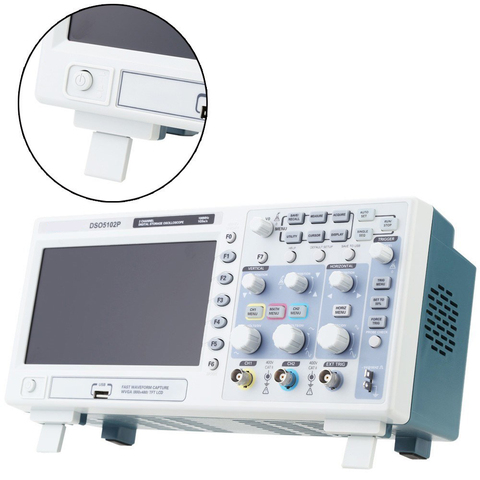 New Handheld Oscilloscopes Digital Oscilloscope DSO5102P Portable 100MHz 2Channels 1GSa/s Record Length 40K USB Osciloscopio ► Photo 1/6