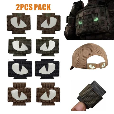 Cat Another Eyes on You Emboridery Patch Military Cap Backpack WOLLE Accessory Glow in Dark Tactical Decorative Patches ► Photo 1/6