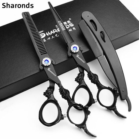 Professional Hairdressing Scissors Sharonds 6 Inch Barbershop Scissors Japan 440c Cutting Scissors Hair Scissors Razor ► Photo 1/6