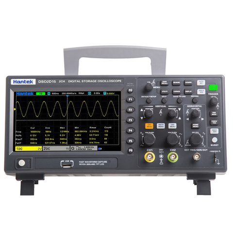 DSO2D15 Digital Oscilloscope Meter Desktop Oscillograph Oscillometer 800 * 480 Pixel 7 Inch TFT LCD Screen 2CH+1CH Channels ► Photo 1/1