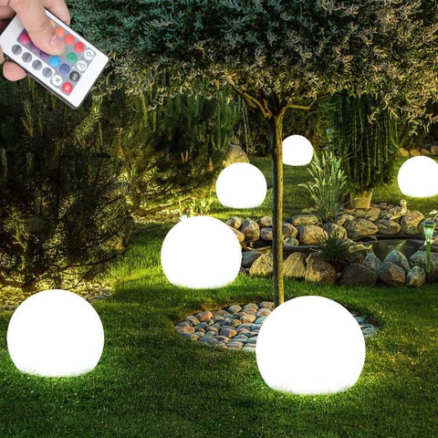 Waterproof LED Garden Ball Light RGB Underwater Light Outdoor Colorful Stand Lamp Park Industrial Floor Lamp Standing Lamp ► Photo 1/6