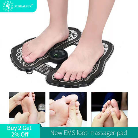 massage electric foot massager pad fisioterapia electrodos estimulador physiotherapy massageador health care portatil stimulator ► Photo 1/6
