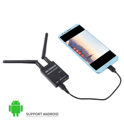 Skydroid UVC Dual Antenna Control Receiver OTG 5.8G 150CH Full Channel FPV Receiver W/Audio For Android Smartphone ► Photo 1/6