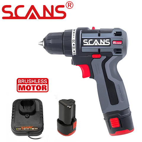 12V Brushless Drill Cordless Screwdriver 36Nm Electric Drill Electric Screwdriver Li-ion Battery Mini Drill Power Tools by SCANS ► Photo 1/6