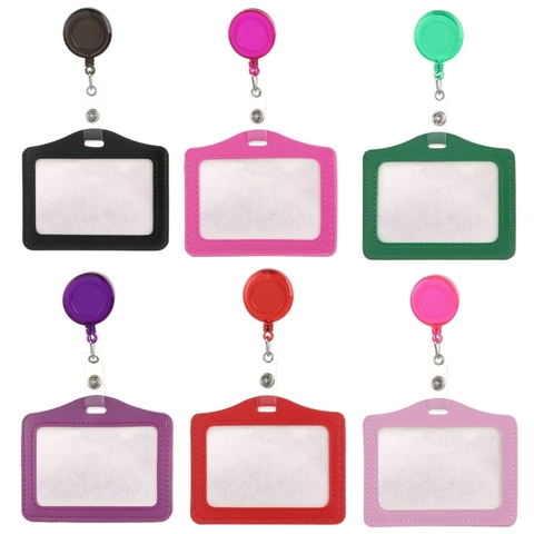 Candy Colors Horizon Style Nurse Id Badge Holder with Retractable Badge Reels Badge Clip Name Badge Office School Supplies ► Photo 1/5