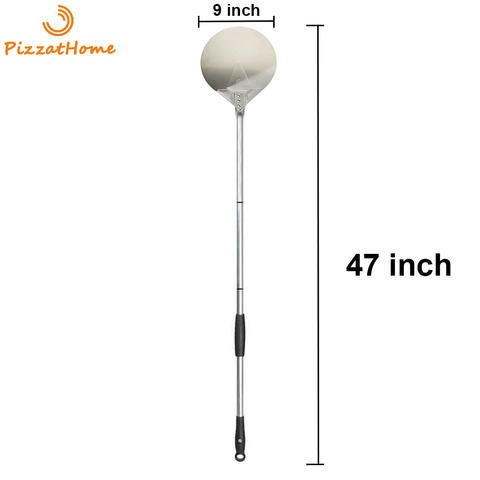PizzAtHome 47 Inch Removable Turning Peel Round Pizza Turning Shovel Stainless Steel Turning Pizza Peel Paddle Long Pizza Tool ► Photo 1/6