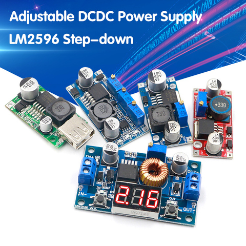 1PCS High Quality 3A Adjustable DCDC LM2596 LM2596S input 4V-35V Output 1.23V-30V dc-dc Step-down Power Supply Regulator module ► Photo 1/6