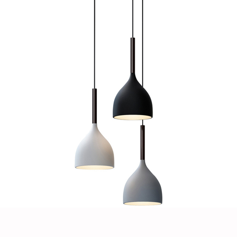 Modern hanging ceiling lamps E27 wood aluminum pendant lights, Simple and creative personality bar lamps ► Photo 1/6