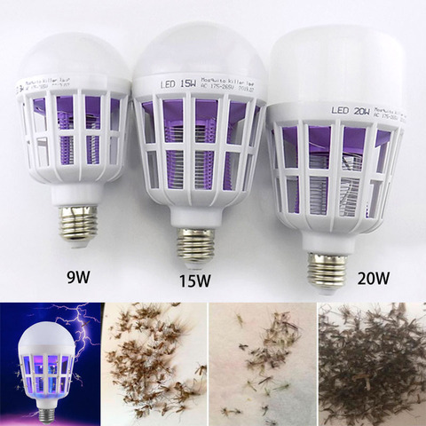 9W/15W/20W LED Mosquito Killer Bulb 2 In 1 LED Bulb Light E27 For Indoor Home Anti Mosquito Repellent Bug Zapper AC 175~220V ► Photo 1/6