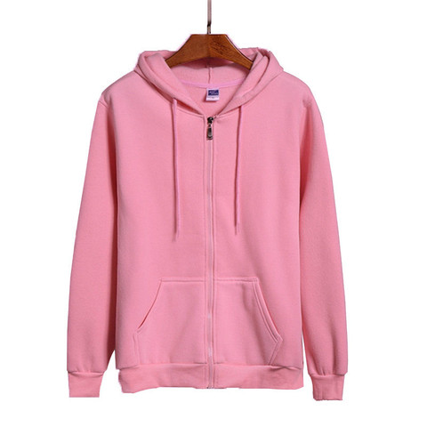 High Quality New Pink/Black/Grey/Red Hip Hop Street Sweatshirt Skate Male/Female Pullover Hoodie Men's zipper Hoodie ► Photo 1/6