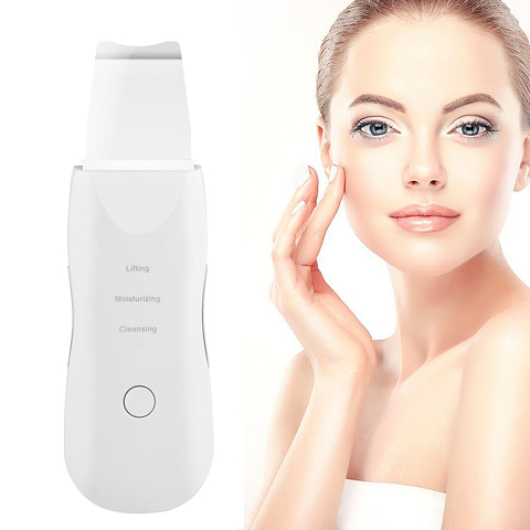 Ultrasonic Skin Scrubber Rechargeable Ion Deep Face Cleaning Vibration Massager Acne Blackhead Removal Cleanser Exfoliating Pore ► Photo 1/6