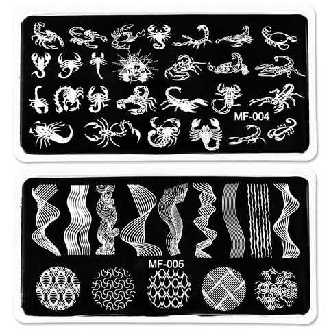 1 pc Nail Stamping Plates Rose Flowers/Scorpion Overprint Nail Art Image Template Stencil Image Template Nail Art Stamping Plate ► Photo 1/6