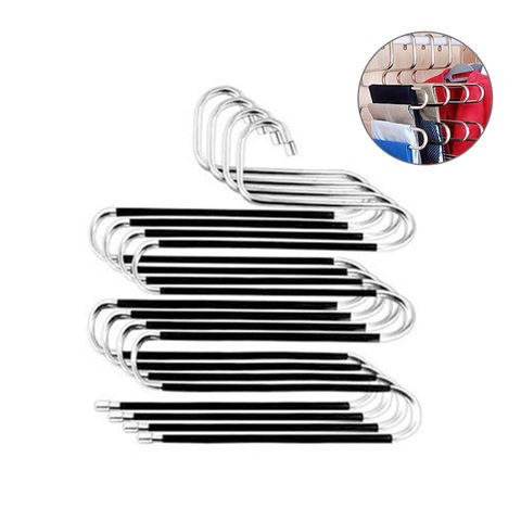 5 Layers Pants Storage Rack Cloth Holder Stainless Steel S Shape Multilayer Storage Cloth Hanger MultiFunctional Clothes Hangers ► Photo 1/6