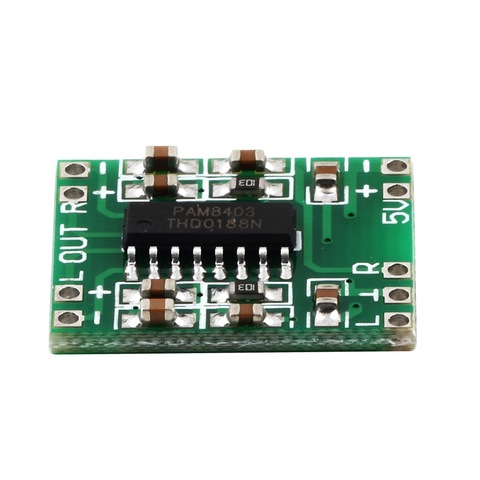 Green PAM8403 Super Mini Digital Amplifier Board 2 * 3W Class D Digital 2.5V To 5V Power Amplifier Board Efficient hot new ► Photo 1/6