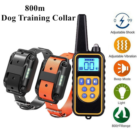 800m Electric Dog Training Collar Waterproof Pet Remote Control Rechargeable training dog collar with Shock Vibration Sound ► Photo 1/6