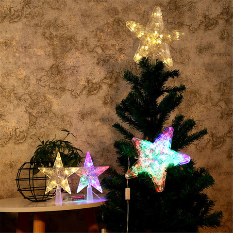 Christmas Tree Decoration LED Treetop Star Light Christmas Decorations for Home New Year Decoration Navidad Christmas Ornaments ► Photo 1/6