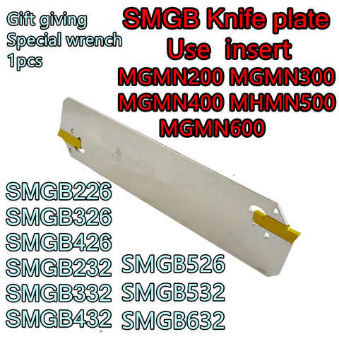 use insert MGMN200-MGMN600 SMGB 226 326 426 526 232 332 432 532 632 knife board 1pcs + Free Special wrench-1pcs =1set ► Photo 1/1