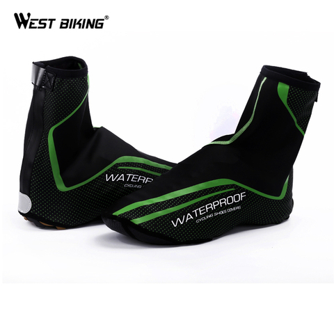 WEST BIKING Cycling Shoes Cover Full Waterproof Zipper Winter Thermal Bike Overshoe MTB Bicycle Shoe Cover Copriscarpe Ciclismo ► Photo 1/6