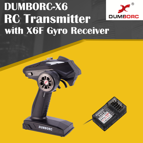 New DUMBORC-X6 6CH 2.4G RC Radio Controller Transmitter with X6FG Receiver +Mixed Mode for RC Car Boat Tank Support DIY ► Photo 1/6