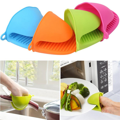 1Pcs Food Grade Kitchen silicone gloves anti-scalding non slip finger clip household Microwave Oven heat insulation Organizer ► Photo 1/6