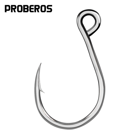 PROBEROS 100pc 1/0-11/0 Strong stainless steel Jigging Hook Jig Big Fishing Hook Saltwater Fish Hook ► Photo 1/5