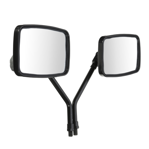 Pair Black 10MM Thread Black Rectangle Rearview Side Mirrors For Motorcycle Scooter ATV ► Photo 1/6