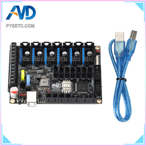 S6 V2.0 Board 32 Bit Control Board Support 6X TMC Drivers For Uart/SPI Flying Wire XH  Connector VS F6 V1.3 SKR V1.3 Mainboard ► Photo 1/6