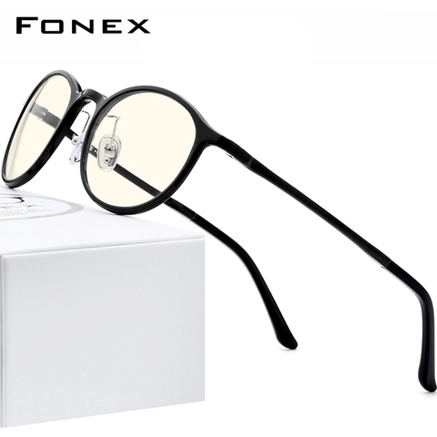 FONEX Ultem TR90 Anti Blue Light Glasses Men Goggles Eyewear Spectacles Women Antiblue Gaming Computer Eyeglasses AB04 ► Photo 1/6