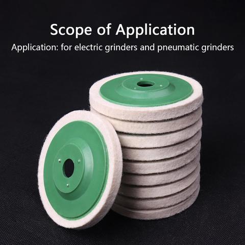 5/10Pcs 98mm Wool Polishing Wheel Buffing Pads Angle Grinder Wheel Felt Polishing Disc Polisher for Metal Glass Ceramics Marble ► Photo 1/6