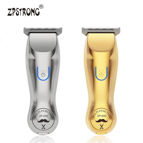 Metal professional trimmer hairdresser men's wireless rechargeable electric clippers men beard trimmer cutter tips open hair ► Photo 1/6