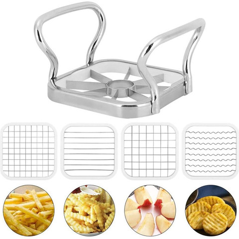 Multifunctional 5 In 1 Fruit Vegetable Slicer Stainless Steel Potato Apple Cutter Fries Making Tool Kitchen Tools Accessories ► Photo 1/6
