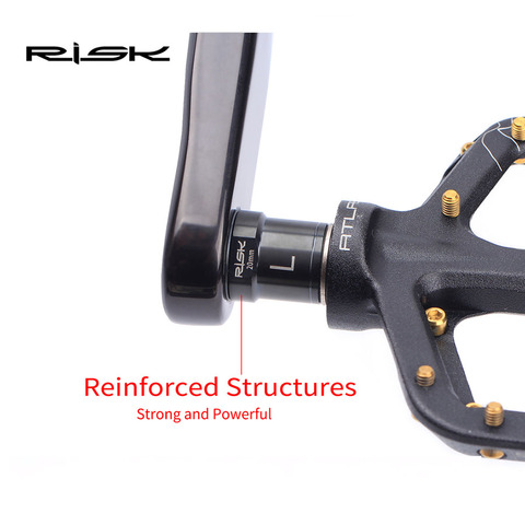 Risk Titanium Ti Alloy Bike Pedal Axle Extenders Bicycle Pedal Extension Bolts Spacers 16mm/20mm for MTB Road Bicycle Pedals ► Photo 1/6